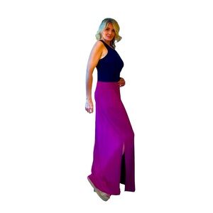 Old Navy Purple Maxi Skirt - Size Large - Slits On Both Sides Of Skirt